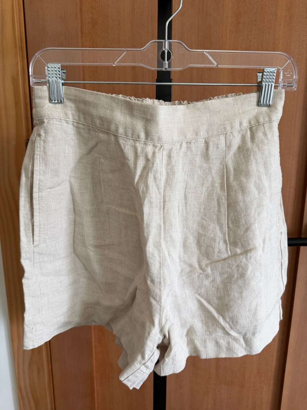 Madewell Classic Linen Blend Women's Shorts in Natural Cream